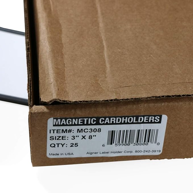 SmartSign 3 x 8 inch Flexible 'C' Channel Shelf Label Holders - Image 7