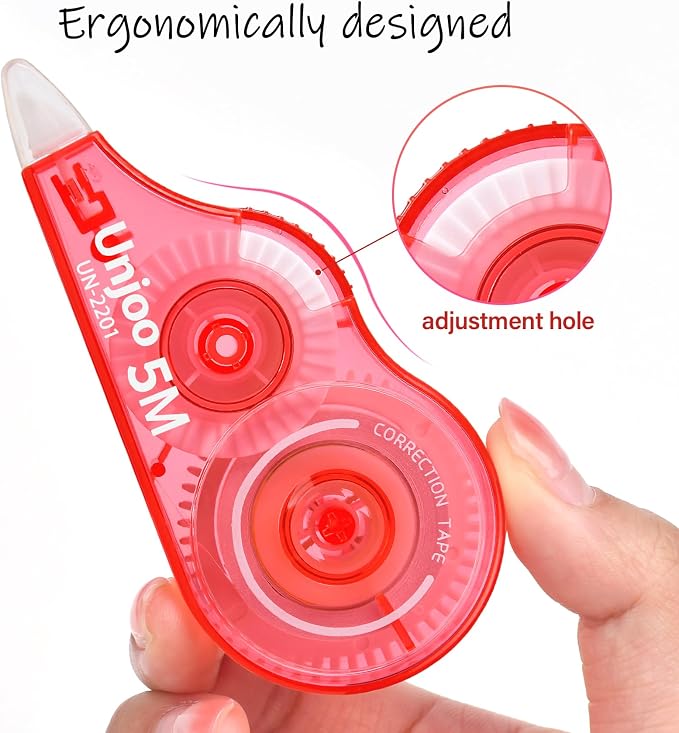 Unjoo White Correction Tape | Easy To Use Applicator, Fast Clean Tear-Resistant - Image 3