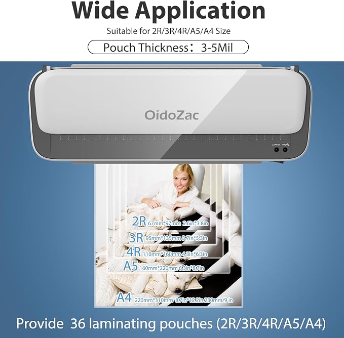 Laminator Machine, 11 in 1 Laminating Never Jam Technology - Image 6