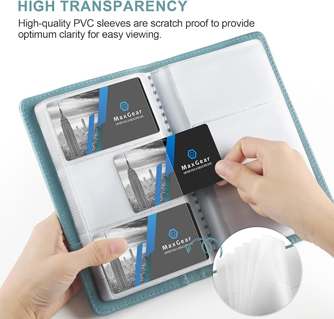 MaxGear Business Card Organizer Book, Holds 240 Cards, Professional Card Binder - Image 2