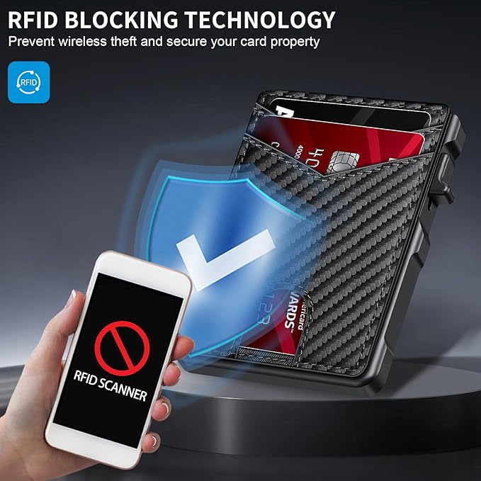 Airtag Wallet for Men, Mens Smart Wallet for Air Tag RFID Blocking, Minimalist - Image 3