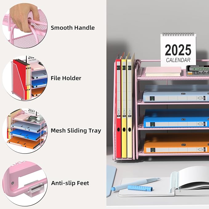 Spacrea Desk Organizers and Accessories, Paper Organizer - Image 3