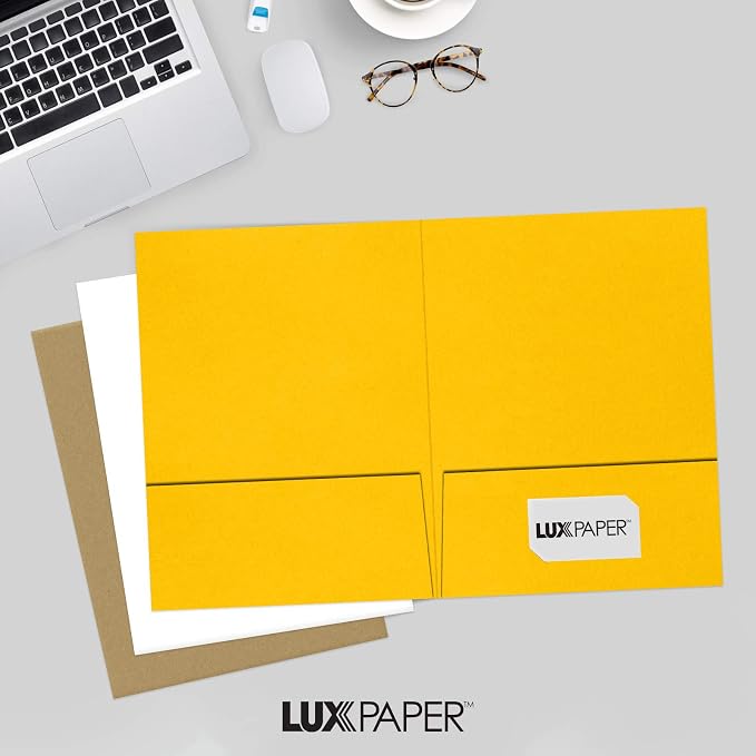 9 x 12 Presentation Folders in 100 lb. Sunflower - Image 6
