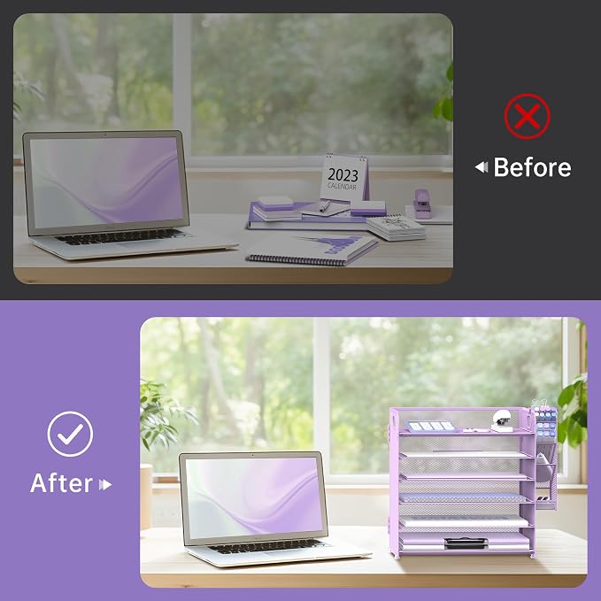 SUPEASY 6 Tier Paper Organizer - Image 5