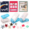 BAOFALI3Pcs Stamp Paper Punch Set |Stamp Punch1x0.8inch | Square Punch1X1 by BAOFALI