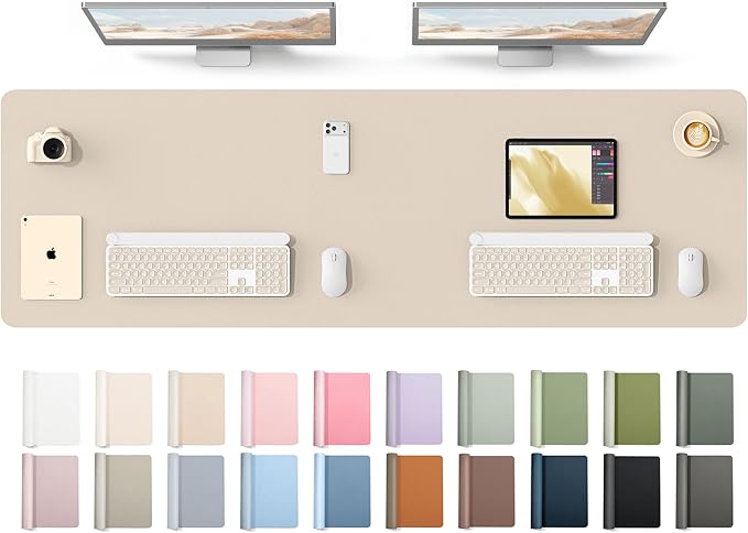 YSAGi Leather Desk Protector, Office Mat, Large Mouse Mat, Non-Slip PU Leather by YSAGi