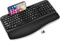 EAYBLLY 2.4G Wireless Ergonomic Keyboard, Full Size Wave Keys by Unknown