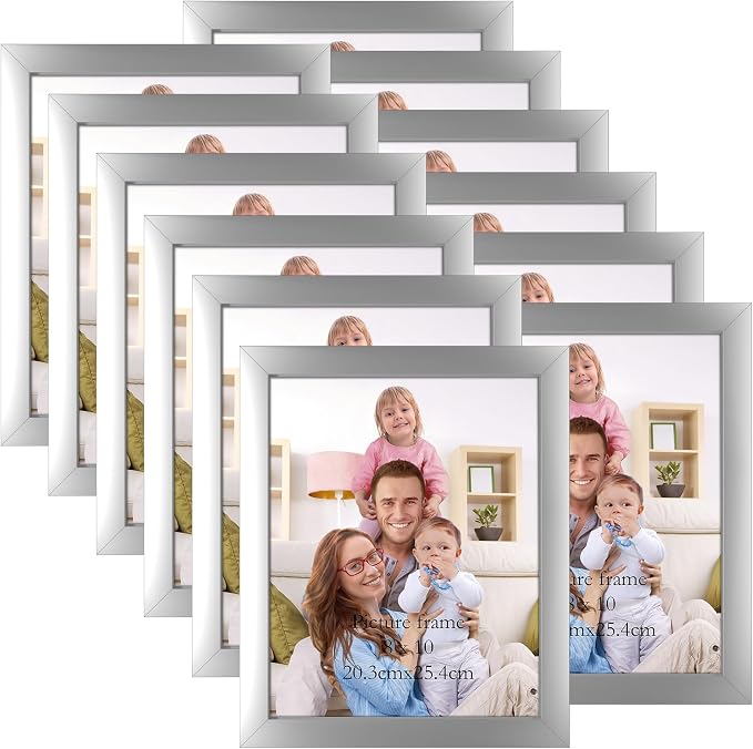 Giftgarden 8x10 Picture Frame Silver Set of 12 by Giftgarden