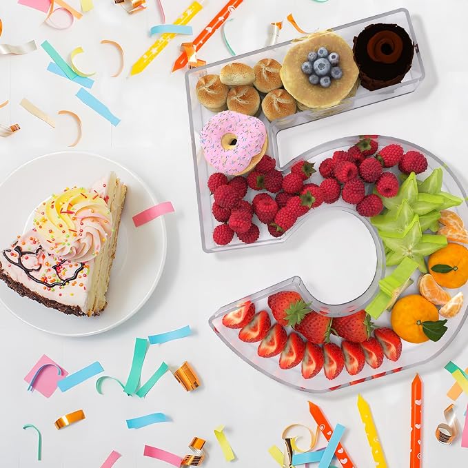 13.8" Extra Large Acrylic Number Charcuterie Board Box, Reusable Fillable - Image 4