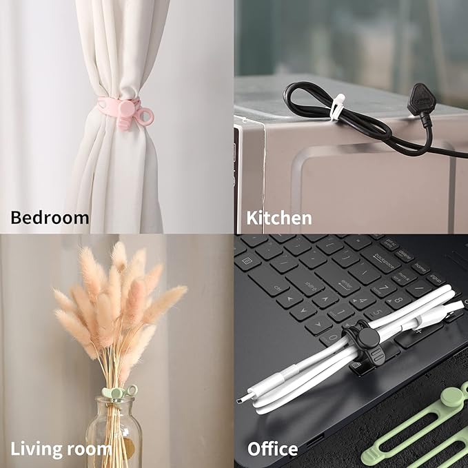 UMUST Silicone Cable Ties, Reusable Cable Management Organizer - Image 5