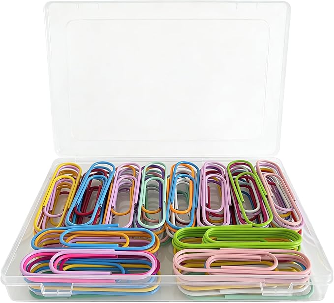 100 Pcs Jumbo Paper Clips 100mm/4 Inches Large Colored Big Papeclips by Unknown