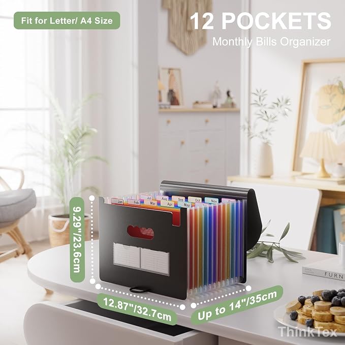 ThinkTex 10-Pack Accordion File Folders - Image 2