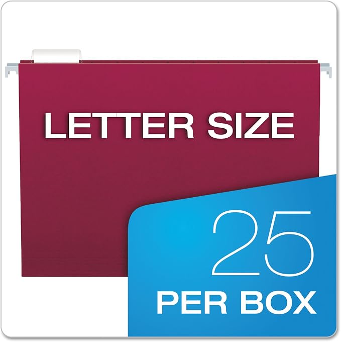 Pendaflex PFX81613 Recycled Hanging Folders, Letter Size, 1/5 Cut - Image 6