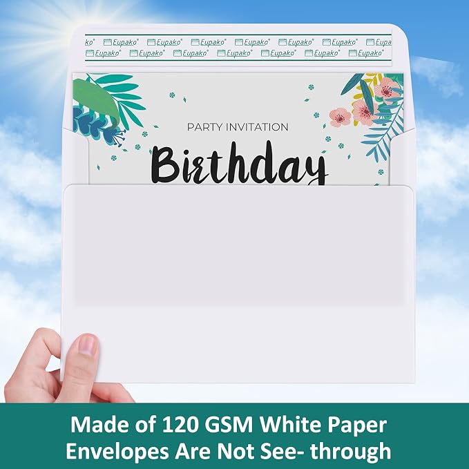 Eupako A6 White Envelopes 4x6, 100 Pack Self Seal Envelopes - Image 4