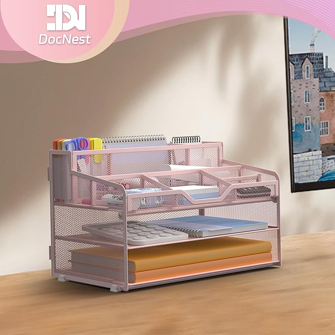 Docnest 3 Tier Mesh Desk Organizer - Image 6