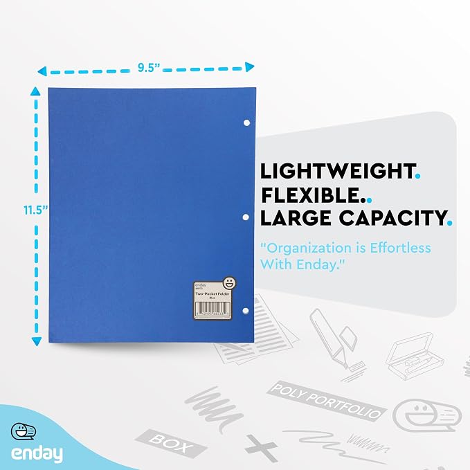 Paper Folders with Pockets Assorted Colors - Image 5