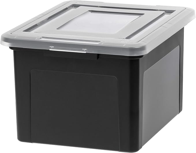 IRIS USA File Box, Plastic File Organizer by IRISUSA