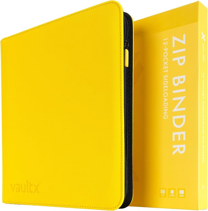 Vault X 12 Pocket Zip Binder, 480 Cards, Exo-Tec Material, 20 Side-Loading Pages by VaultX