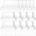 80 Pcs File Folder Tabs and 80 Pcs 2 Inch Hanging File Inserts Labels, Plastic by Prudiut