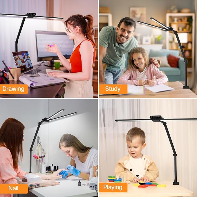 OUTON 29.5" LED Desk Lamp with Clamp - Image 9