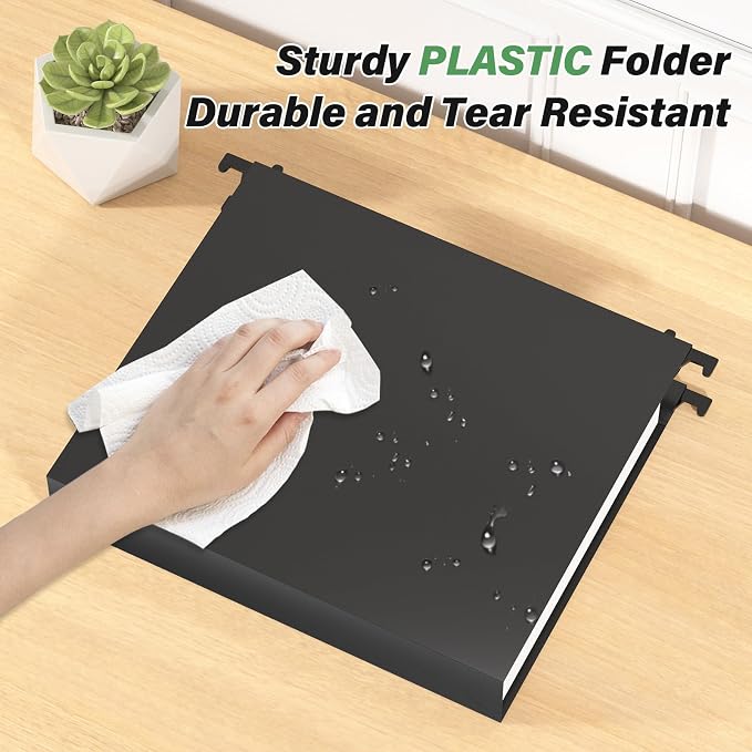 Ansook Extra Capacity Hanging File Folder Letter Size, Heavy Duty 2" Expansion - Image 2