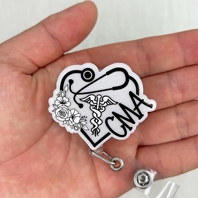 CMA Badge Reel Retractable for Certified Medical Assistant & Medical Worker - Image 3
