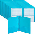 Mr. Pen- Plastic Folders with Pockets and Prongs, 36 Pack, Letter Size | Blue by MrPen