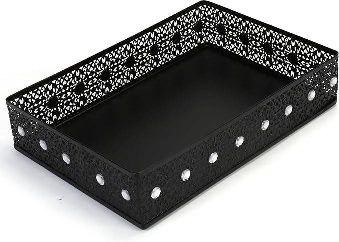 Desk Drawer Organizer, A4 Large Metal Mesh Desk Organizer Tray, Carved Hollow by EsOfficce