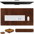 Elizo Real Leather Desk Mat Set Large Desk Cover Desk Blotter Protector by Elizo