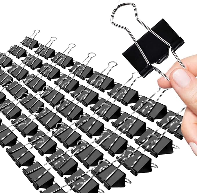 Large Binder Clips, 48 Pack, 1.6 Inch, Standard 41mm, Capacity 0.66 Inch by honsing