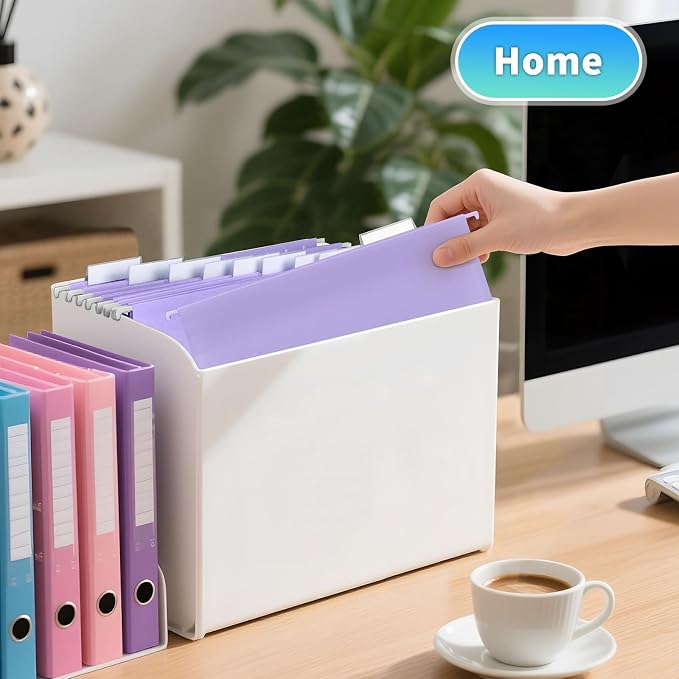 25-Pack Light Purple Hanging File Folders, Letter Size, Includes 35 Transparent - Image 6