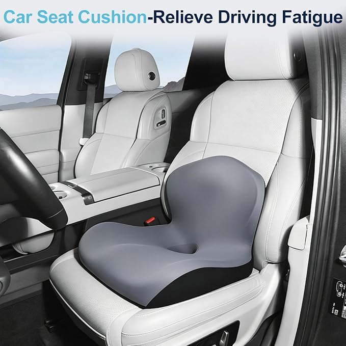 Seat Cushion for Office Chair and Car, L-Shaped Ergonomic Car Seat Cushions - Image 7