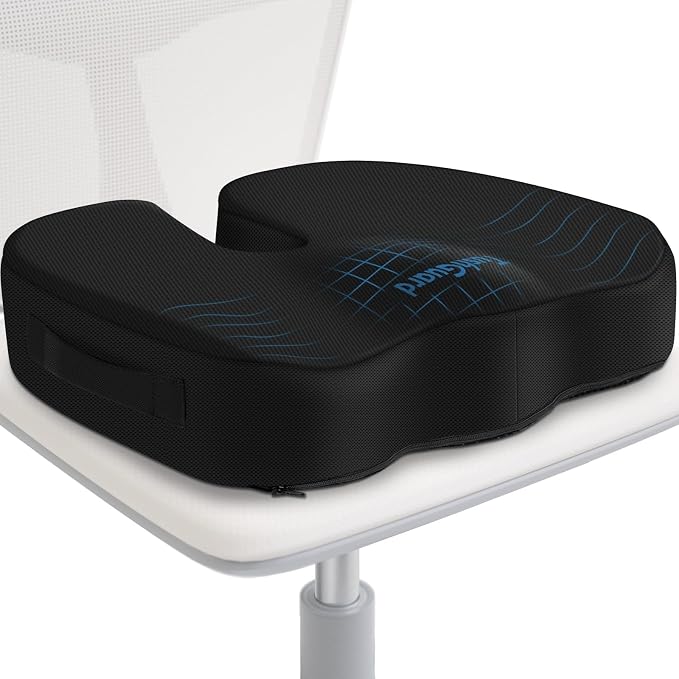 TushGuard Seat Cushion for Office Chair Memory Foam Non-Slip Desk Seat Cushion by TushGuardSeatCushonsPillows