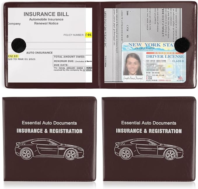 UYYE Car Registration and Insurance Card Holder, Vehicle Glove Box Car Organizer by UYYE