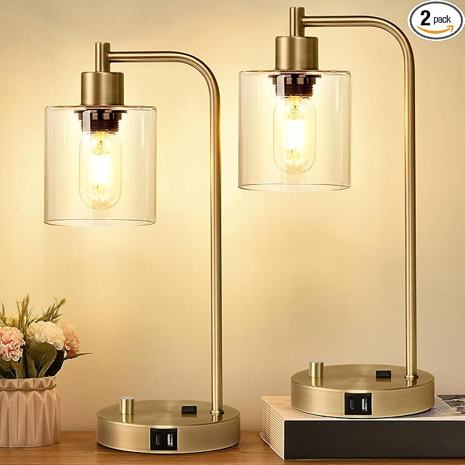 Lynnoland Set of 2 Industrial Table Lamps by BringBrightnesstoYourLife