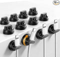 12-Pack Rotatable Cord Holder for Nightstand, LISEN 360°Rotating Magnetic Clips by Lisen