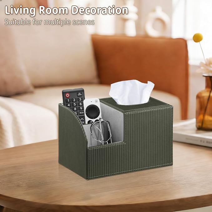 PU Leather Square Tissue Box Cover - Image 6