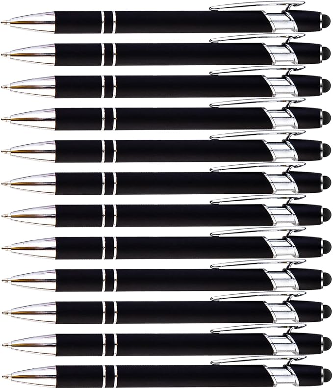 PASISIBICK 12-Piece Black Ballpoint Pen - Image 5
