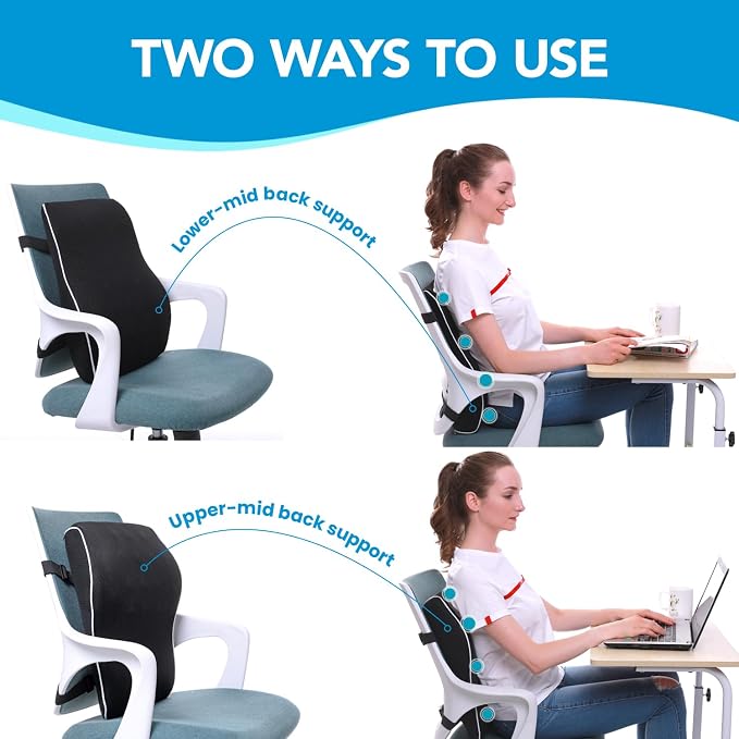 Lumbar Support Pillow for Office Chair, Office Home Essentials, Gifts for Mom - Image 5