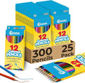 Rosmonde Colored Pencils Bulk 25 Pack | 300 Pencils, 12 Bright Colors, Easy Grip by Rosmonde