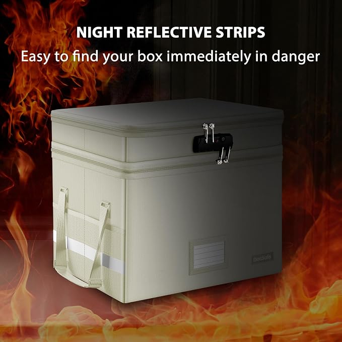 DocSafe File Box with Lock, Large Portable Home Office Filing Box - Image 8