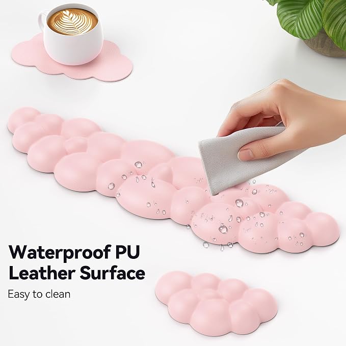 TECKNET Cloud Keyboard Wrist Rest Set, Cloud Wrist Rest - Image 6