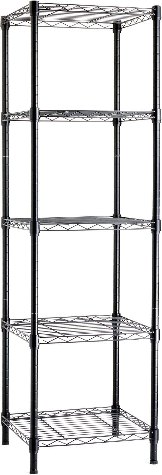 Amazon Basics 5-Shelf Tower Adjustable Storage Shelving Unit by AmazonBasics