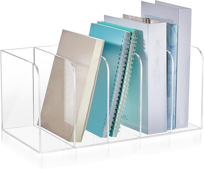 Suzile Clear Acrylic Magazine File Holder by Suzile