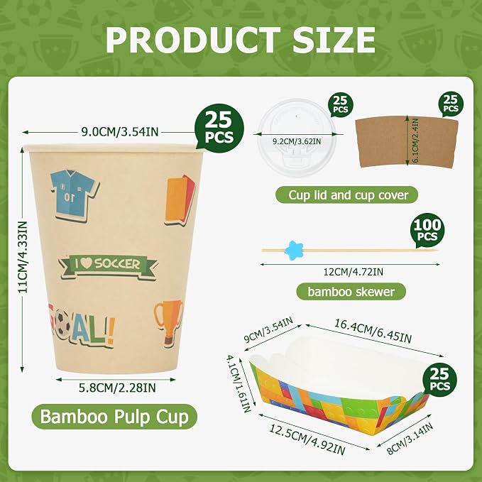 200PCS World Cup 2026 Party Supplies Soccer Party Supplies Disposable - Image 2