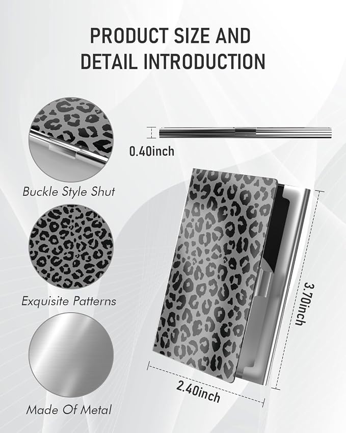 Business Card Metal Slim Organizer, Professional Stainless Steel Square Pocket - Image 3