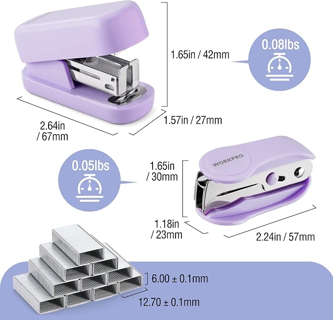 WORKPRO Small Stapler with Staples, One Staple Remover, 2000 Standard Staples - Image 7