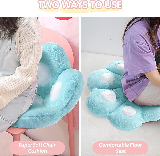 Ditucu Cat Paw Cushion Kawaii Chair Cushions 31.4 x 27.5 inch Cute Stuff Seat - Image 8