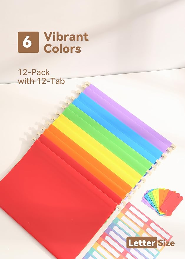 SortRax Plastic Hanging File Folders, Sturdy & Tear-Resistant, Letter Size - Image 5
