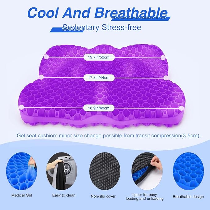 Thicken 19.7in Seat Cushion, Gel Seat Cushion - Image 6